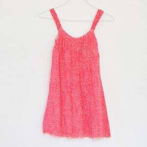 COSABELLA Vintage Pink Leopard Y2K Empire Waist Babydoll Mini Dress | Size S